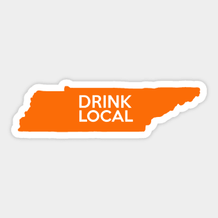 Tennessee Drink Local TN Orange Sticker